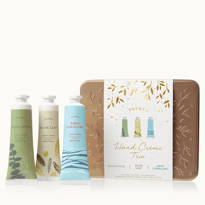 Eucalyptus, Olive Leaf & Aqua Coralline Hand Cream Trio